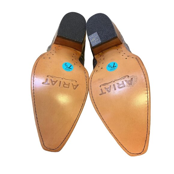 *NWT Ariat Silver Western Ankle Booties Size 7.5 - Picture 4 of 4